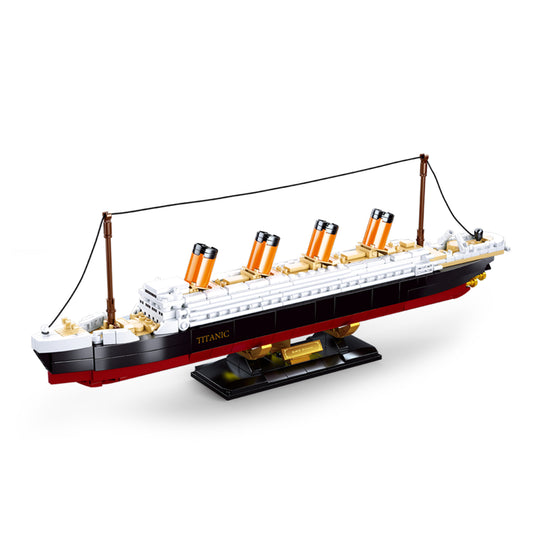 DAHONPA Titanic Model Building Block Set, 481 Pieces with Figures, Cruise Ship Titanic Model with Stand, Display and Collect Toy Gifts for Kid and Adult