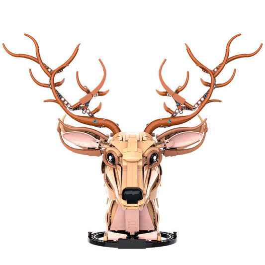 DAHONPA Deer Head Creative Decoration Series Animal Building Blocks Set（1070 PCS）Gift for Adults and Kids, Room Desk Decor or Wall Hanging