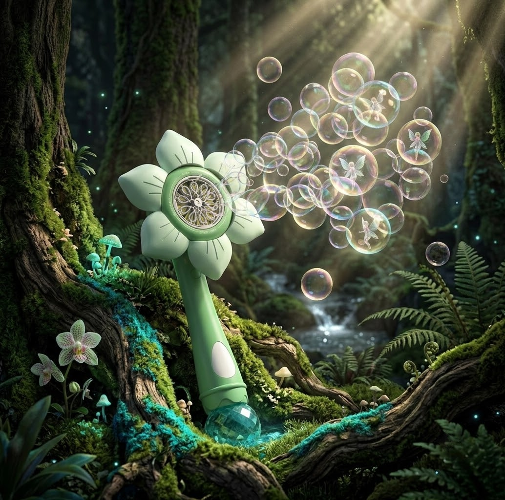 DAHONPA Automatic Sunflower Bubble Wand – Rechargeable Electric Bubble Machine for Kids, Outdoor Summer Fun Toy