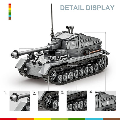 DAHONPA Dicker Max Tank Destroyer Building Blocks Set | Heavy Tank Model Kit