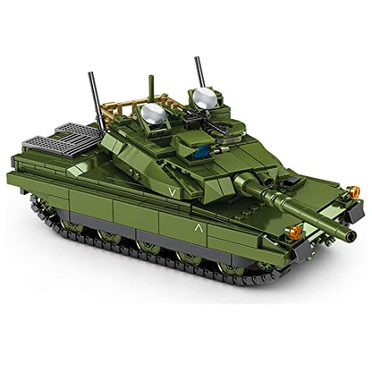 DAHONPA 10 型主战坦克积木（806 件），二战军事历史收藏坦克模型，带 4 个士兵人物，儿童和成人玩具礼物。 