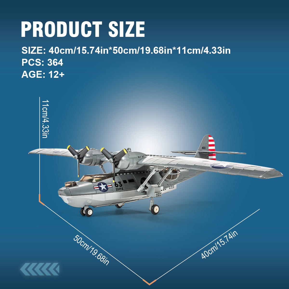 DAHONPA PBY-5A Catalina Aircraft Building Blocks Kit | Model