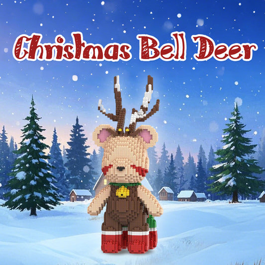 DAHONPA Christmas Reindeer Bear Micro Building Blocks Set (4800 PCS) – DIY Holiday Themed Trendy Bear Figurine Toy for Kids & Adults