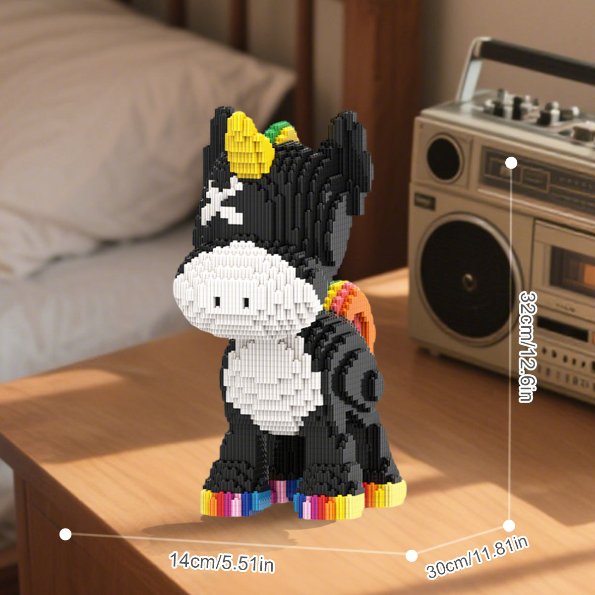 DAHONPA Animal Series Sunny Black Donkey Toy Building Block Set, 4500 Pieces Micro Building Brick, Special Decoration Present for Boys & Girls