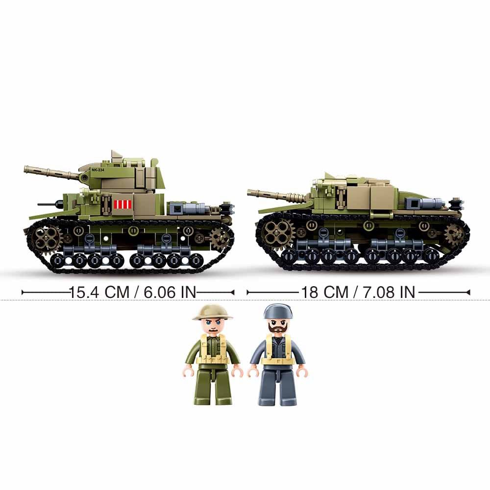 DAHONPA Military Series M13/40 Tank Army Building Blocks Set with 463 Pieces