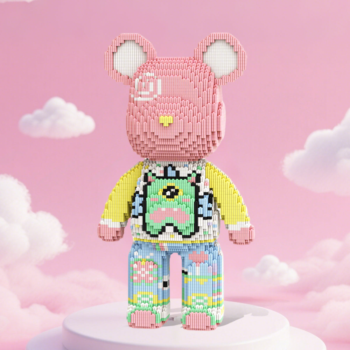 DAHONPA Cool Graffiti Monster Bear Micro Building Blocks Set (5700 PCS) – DIY Childlike Trendy Bear Figurine Toy for Kids & Adults