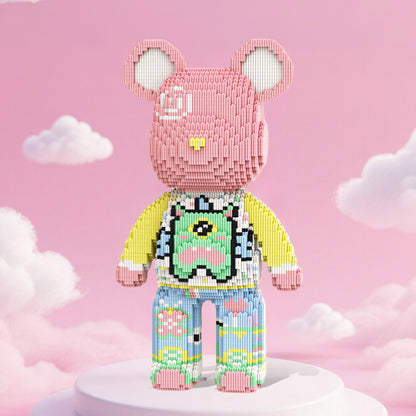 DAHONPA Cool Graffiti Monster Bear Micro Building Blocks Set (5700 PCS) – DIY Childlike Trendy Bear Figurine Toy for Kids & Adults