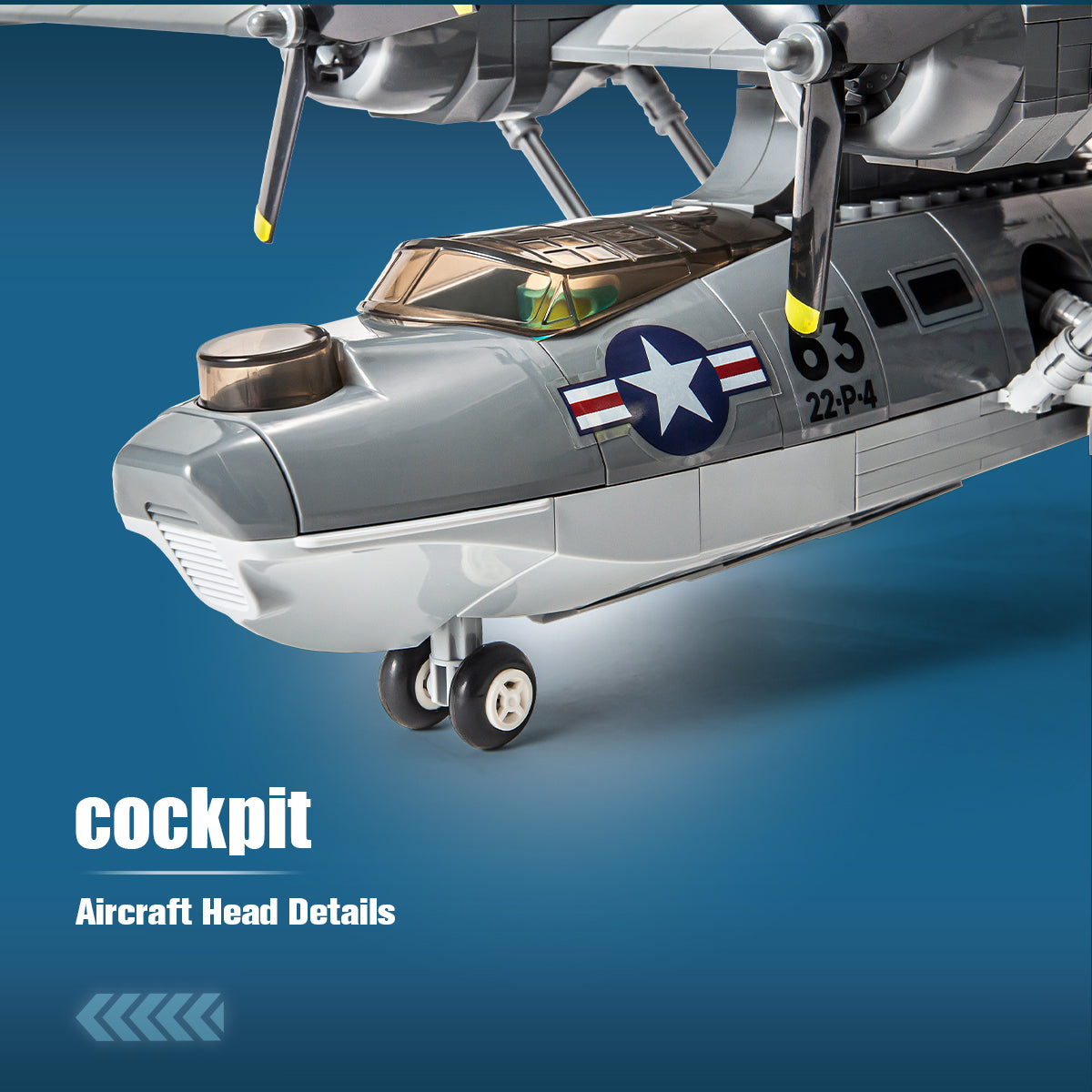 DAHONPA PBY-5A Catalina Aircraft Building Blocks Kit | Model