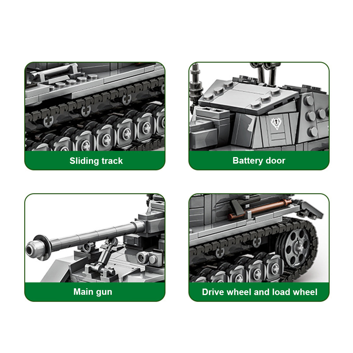 DAHONPA Dicker Max Tank Destroyer Building Blocks Set | Heavy Tank Model Kit