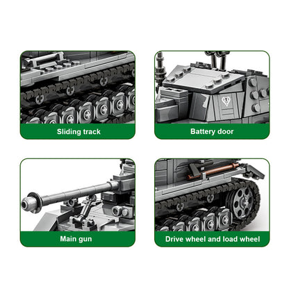 DAHONPA Dicker Max Tank Destroyer Building Blocks Set | Heavy Tank Model Kit