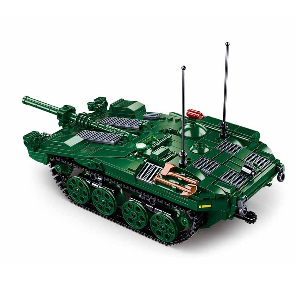 DAHONPA Military Series Stridsvagn 103 Tank Army Building Blocks Set with 692 Pieces
