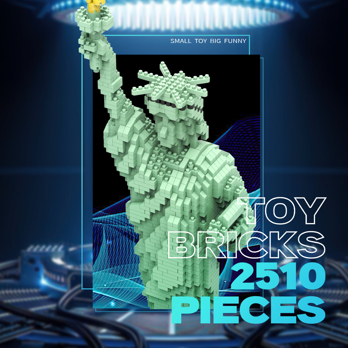 DAHONPA Architecture Series Statue of Liberty  Micro Mini Building Blocks Set with 2510 Pieces