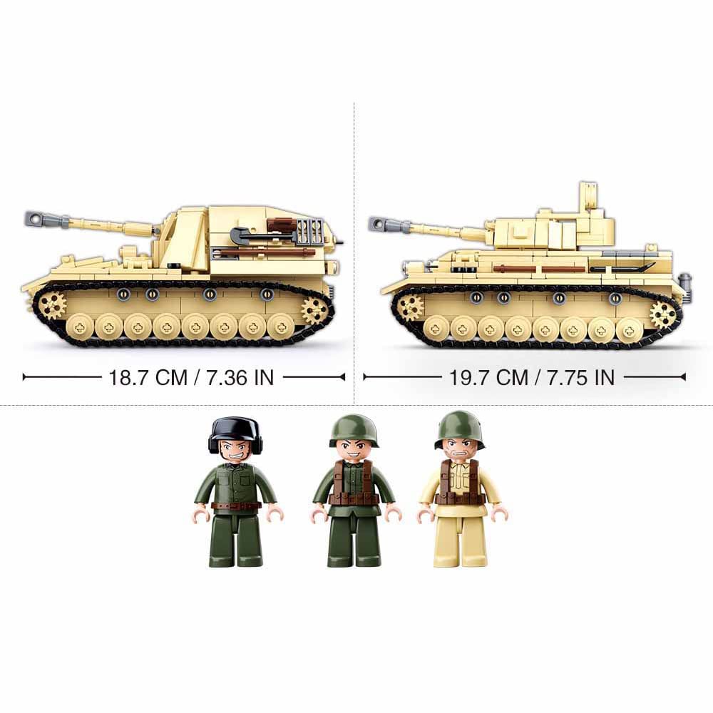 DAHONPA Military Series Panzer-Ⅳ Tank Army Building Blocks Set with 543 Pieces