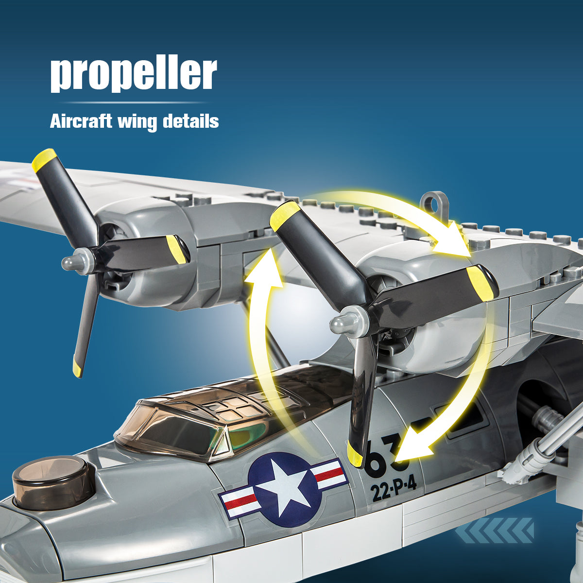 DAHONPA PBY-5A Catalina Aircraft Building Blocks Kit | Model