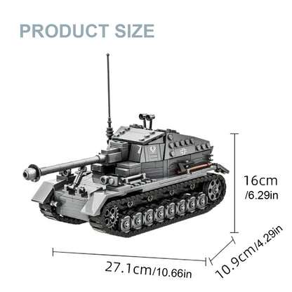 DAHONPA Dicker Max Tank Destroyer Building Blocks Set | Heavy Tank Model Kit