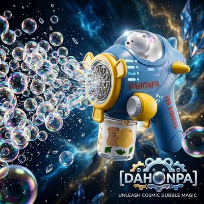 DAHONPA Astronaut Bear Bubble Gun for Kids - Automatic Bubble Blower for Outdoor Fun & Party Toys