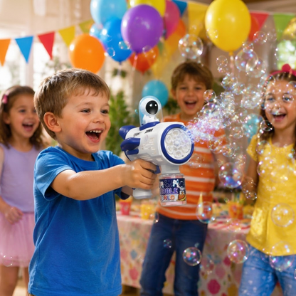 DAHONPA Space Explorer Automatic Bubble Blaster Gun - Astronaut Theme Toy for Kids with Multi-Hole Nozzle, Leak-Proof Design - Perfect for Summer Outdoor Play