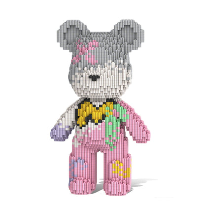 DAHONPA Spring Cherry Blossom Bear Micro Building Blocks Set (5750 PCS) – DIY Healing-style Trendy Bear Figurine Toy for Kids & Adults
