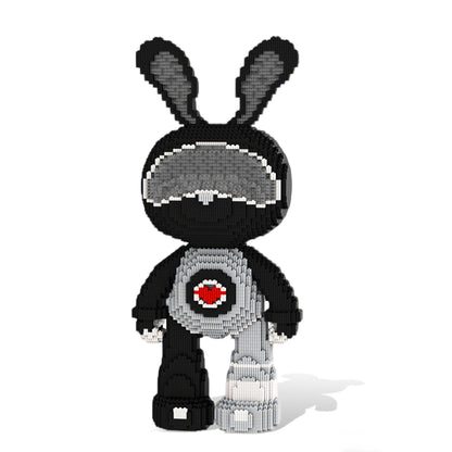 DAHONPA Black Interstellar Boy Rabbit Building Blocks Set, Decoration Toy 6550 Pieces, Display Model Gift for Lovers Men & Women