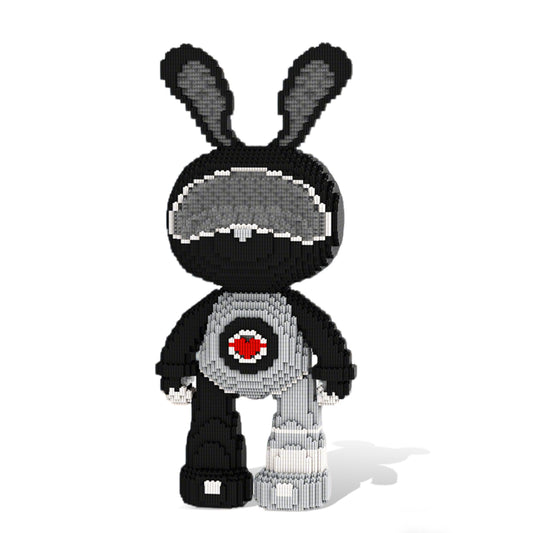 DAHONPA Black Interstellar Boy Rabbit Building Blocks Set, Decoration Toy 6550 Pieces, Display Model Gift for Lovers Men & Women