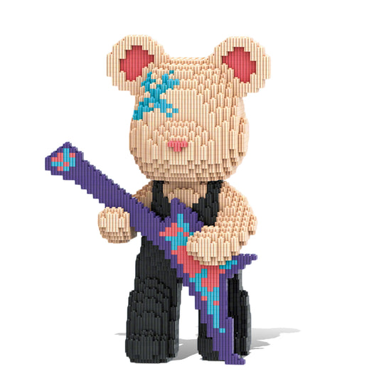 DAHONPA Animal Guitar Bearbrick Micro Building Blocks for Adults (3150 PCS), Bear Bricks Set Creative Home & Office Decor, Gift for Adults and Kids