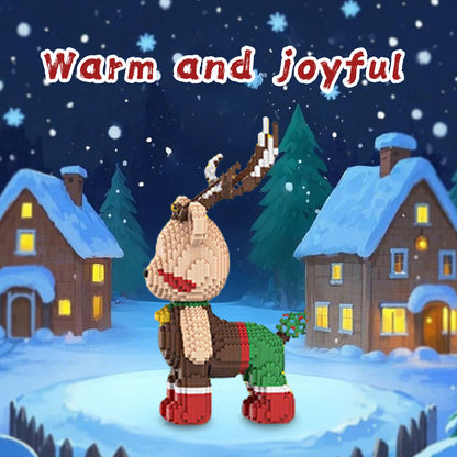 DAHONPA Christmas Reindeer Bear Micro Building Blocks Set (4800 PCS) – DIY Holiday Themed Trendy Bear Figurine Toy for Kids & Adults
