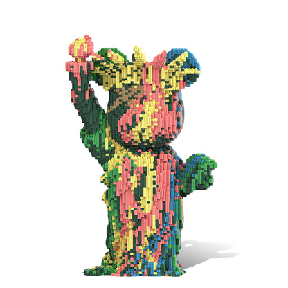 DAHONPA Splatter-Paint Liberty Bear Micro Building Blocks Set (6750 PCS) – DIY Artistic Trendy Collectible Figurine for Kids & Adults