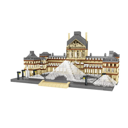 大行建筑卢浮宫微型积木套装（3377PCS） - 世界著名建筑模型玩​​具礼物送给孩子和成人
