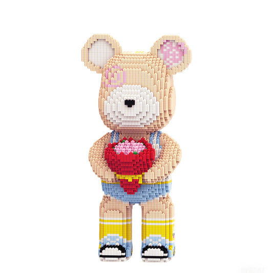 DAHONPA Animal Rose Flower Bear Micro Building Blocks for Adults (5550 PCS), Bear Bricks Set Creative Home & Office Decor, Gift for Adults and Kids