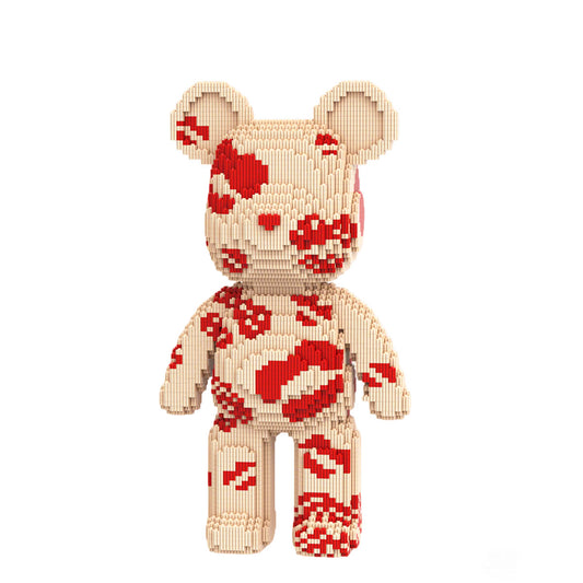 DAHONPA Heart Splash Cream Bear Micro Building Blocks Set (5450 PCS) – DIY Romantic Trendy Collectible Figurine Toy for Kids & Adults