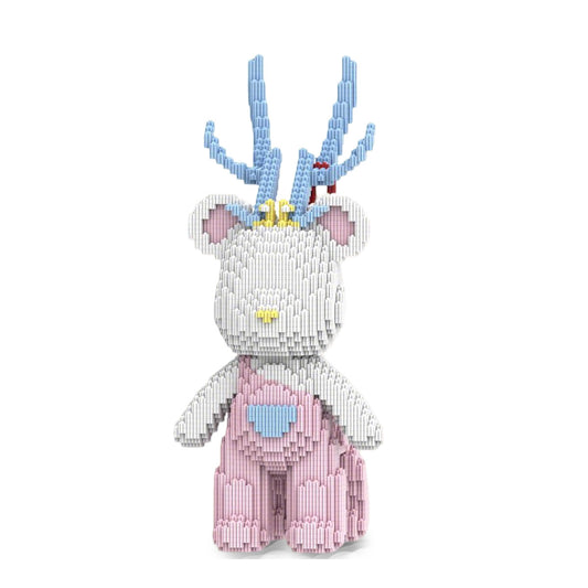 DAHONPA Dragon Horn Bear Micro Building Blocks Set (4750 PCS) – DIY Cute Trendy Bear Figurine Toy for Kids & Adults