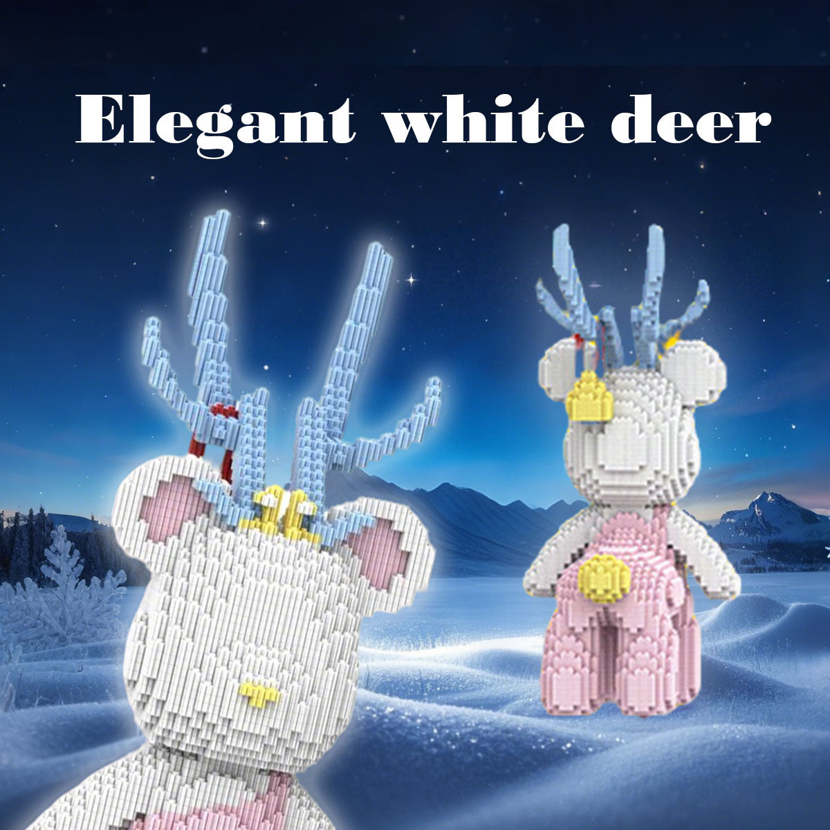 DAHONPA Dragon Horn Bear Micro Building Blocks Set (4750 PCS) – DIY Cute Trendy Bear Figurine Toy for Kids & Adults