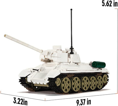 DAHONPA Military  Seriies T-34 White Tank Building Blocks Set with 518 Pieces
