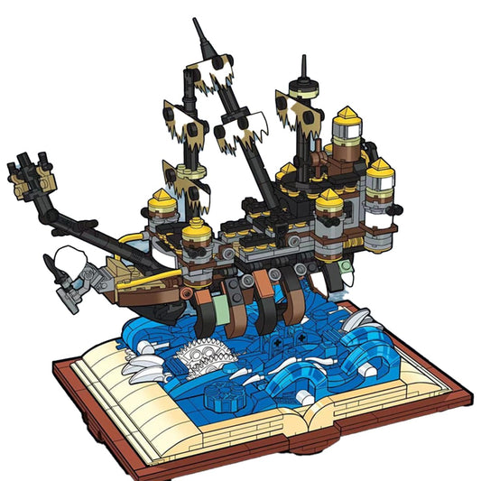 DAHONPA Grimoire Series Queen Mary Pirates Ship Building Blocks Set with 1028 Pieces
