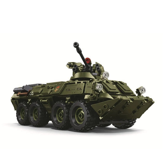 DAHONPA BTR-80AS Infantry Fighting Vehicle Building Blocks Set |2-in-1 Military Model Kit