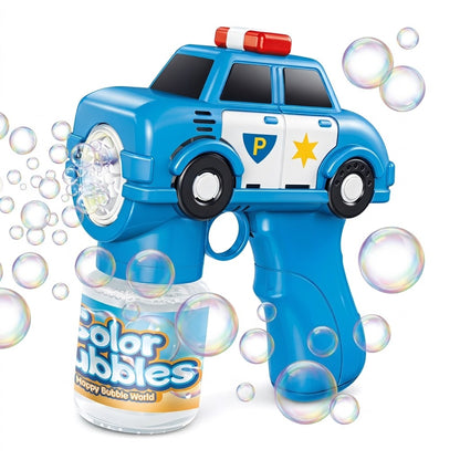 DAHONPA Police Car Bubble Gun for Kids 3+, Automatic Electric Bubble Blower with LED Lights & Music, Handheld Bubble Maker Toy, Leak-Proof Design, Safe Plastic, Perfect for Indoor Outdoor Birthday Party Wedding Gifts for Toddlers Boys Girls