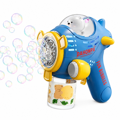 DAHONPA Astronaut Bear Bubble Gun for Kids - Automatic Bubble Blower for Outdoor Fun & Party Toys