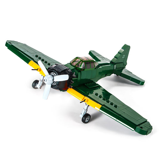 DAHONPA A6M 零战军用飞机积木套装带人偶，560 块空军积木玩具，儿童和成人礼物