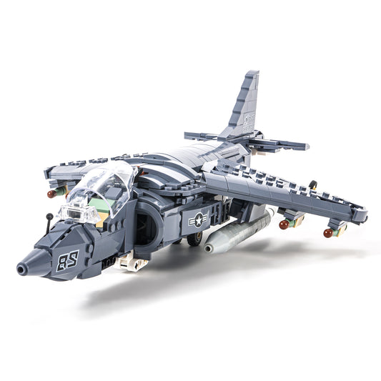 DAHONPA Military Series AV-8 Attack Aircraft Army Airplane Building Blocks Set with 807 Pieces