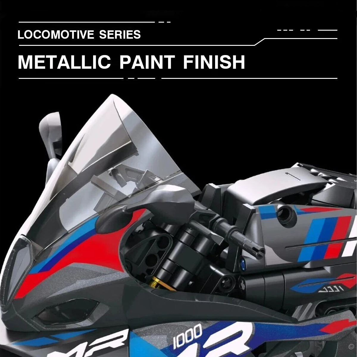 DAHONPA 1:8 Scale Racing Motorcycle Building Block Set, 655 Pieces Advanced Model Kit for Adults & Collectors