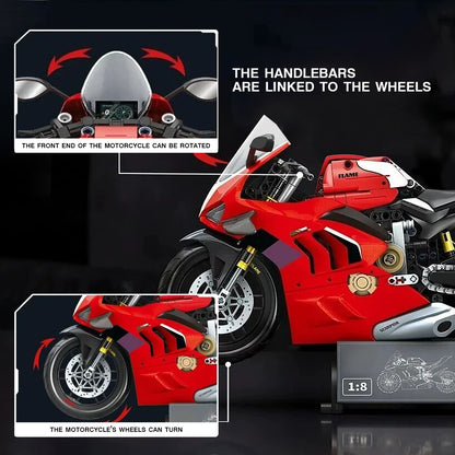 DAHONPA 642-Piece Racing Motorcycle Building Block Model – Detailed Collectible Set