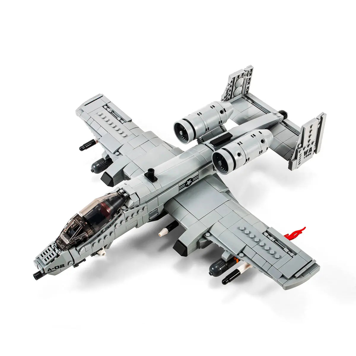 DAHONPA A10 Warthog Thunderbolt close air support combat jet model fully assembled using premium Building Blocks