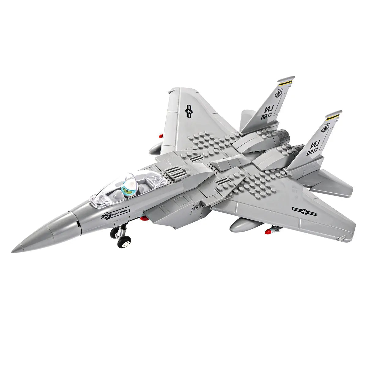 DAHONPA F15 Eagle fighter jet model fully assembled using premium Building Blocks