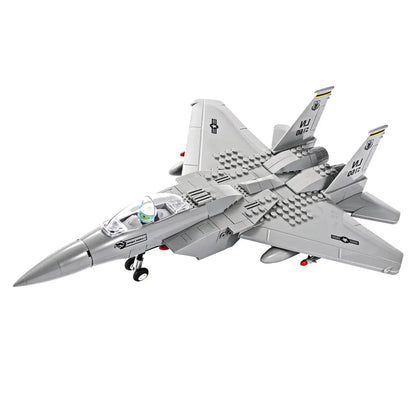 DAHONPA F15 Eagle fighter jet model fully assembled using premium Building Blocks