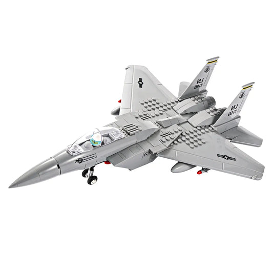 DAHONPA F15 Eagle fighter jet model fully assembled using premium Building Blocks