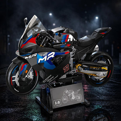 DAHONPA 1:8 Scale Racing Motorcycle Building Block Set, 655 Pieces Advanced Model Kit for Adults & Collectors