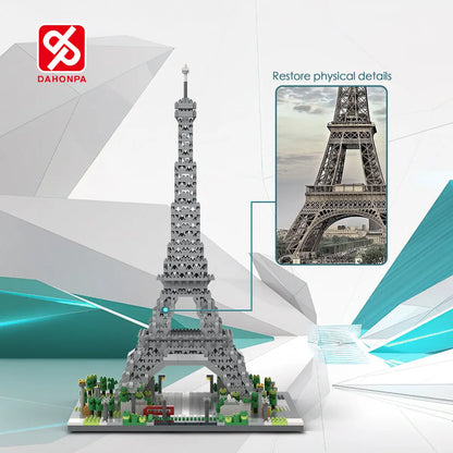 Front view display featuring the official DAHONPA logo and an architectural detail inset highlighting realistic Building Blocks precision
