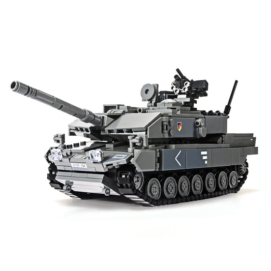 DAHONPA 陆军坦克积木（898 件），二战军豹 2 历史收藏模型，带 4 个士兵人物，儿童和成人玩具礼物。 
