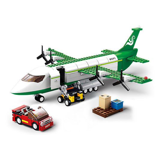 DAHONPA Aeroplane Building Blocks with Airport Terminal and Truck, 383 Pieces City Passenger Airplane Building Kit