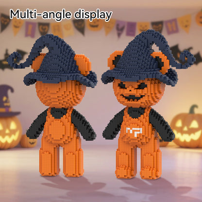 DAHONPA Halloween Pumpkin Bear Building Block Set, 2715 Pieces Micro Brick, Halloween Decoration Present, Home & Office Decor